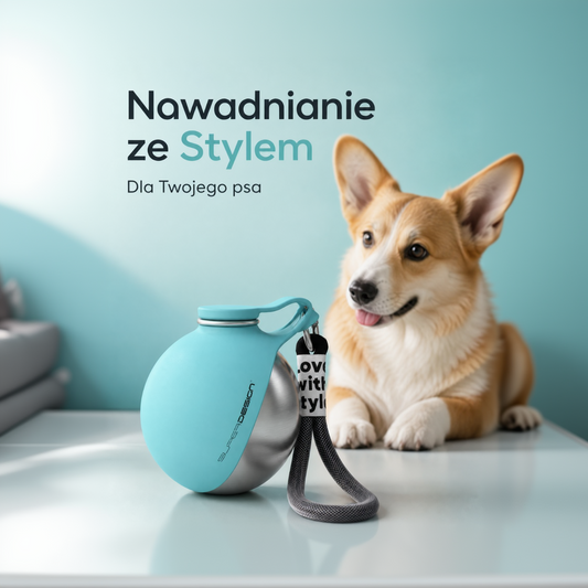 Trovi™ Przenośna Butelka na Wodę dla Psa z Miseczką — 300 ml